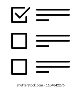 Checklist form icon in trendy flat style isolated on grey background. Website pictogram. Internet symbol for your web site design, logo, app, UI. Vector illustration, EPS10.