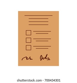 Checklist form sheet