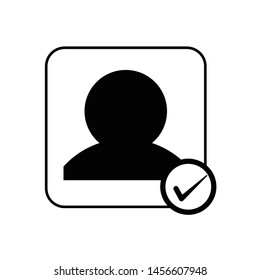 checklist friend - icon design template vector