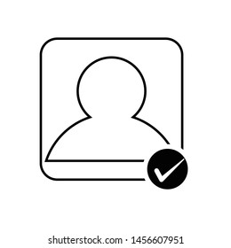 checklist friend - icon design template vector