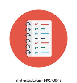 checklist glyph flat vector icon