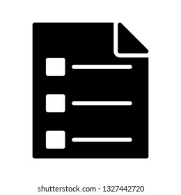 checklist glyph icon