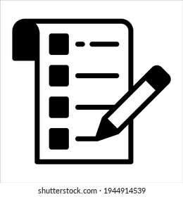 checklist glyph icon,  real estate  web and mobile icon