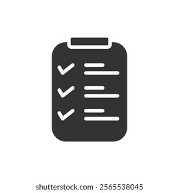 Checklist glyph icon. Vector illustration