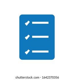 checklist glyph icon vector - ui icon vector