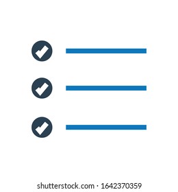checklist glyph icon vector - ui icon vector