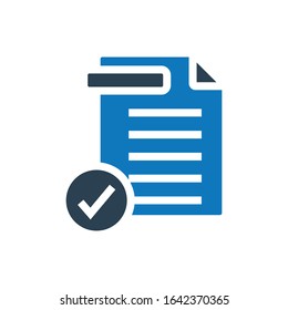 checklist glyph icon vector - ui icon vector