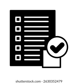 Checklist glyph, mini illustration icon. use for modern concept, print, UI, UX kit, web and app development. Vector related to sales, logistic and ecommerce
