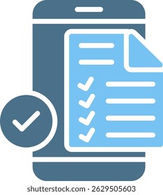 Checklist Glyph Two Colour Icon