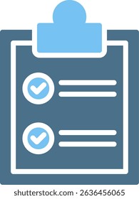 Checklist Glyph Two Colour Icon