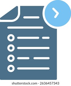 Checklist Glyph Two Colour Icon