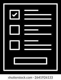 Checklist Glyph Vector Icon Design
