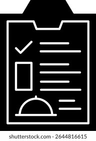 Design de Ícone de Vetor de Glifo de Lista de Verificação