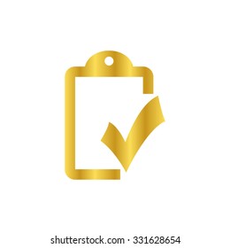 checklist - gold vector icon