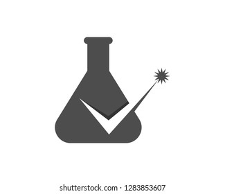 checklist gray chemical flask
