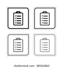 checklist -  grayscale vector icon