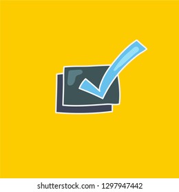 checklist hand drawn icon. sign vector illustration. editable stroke.