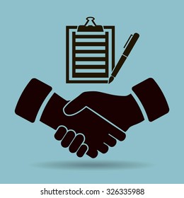 Checklist, handshake icons