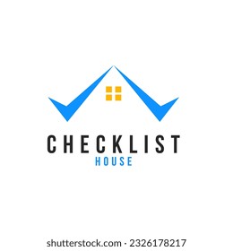 Checklist Home Logo Design Concept Vector Illustration Symbol Icon