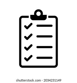 icono de lista de verificación para aplicaciones y sitios web