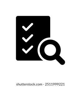 Checklist icon. Black Vector web icon