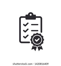Checklist icon. Certificate icon. Premium quality. Achievement badge.
Tasks icon. Clipboard icon. Task done. Signed approved document. Project completed. Quality mark. Quality mark. Check mark 