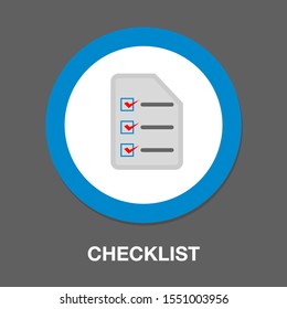 Checklist Icon - Check List Isolated , List Board Illustration - Vector Clipboard