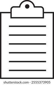 Checklist icon with check mark document gear pencil tables analytics questionnaire notes and notebooks on a clipboard symbol line vector isolated on transparent background.