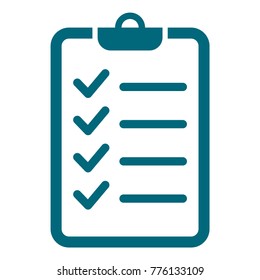 checklist icon, check mark icon, flat design best checklist illustration 