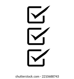 Checklist icon. Checkbox list. Survey. Vector.
