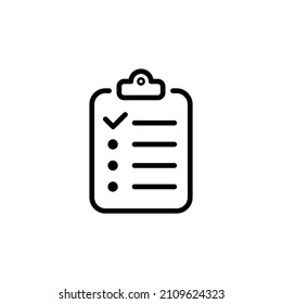 Checklist icon. Clipboard. Business concept. Vector EPS 10. Isolated on white background.