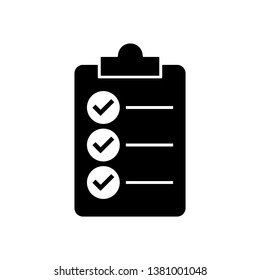 Checklist Icon. Clipboard and Check Mark Illustration. Applied as Trendy Symbol for Design Elements, Websites, Presentation and Application - Vector.