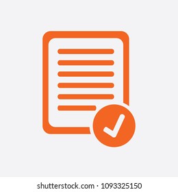 The checklist icon. Clipboard symbol. Flat Vector illustration