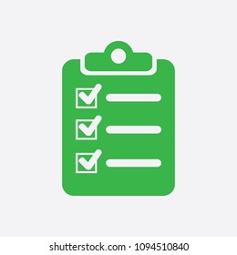 The checklist icon. Clipboard symbol. Flat Vector illustration