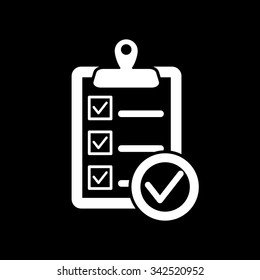 The checklist icon. Clipboard symbol. Flat Vector illustration