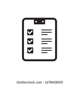 CHECKLIST ICON , CLIPBOARD ICON VECTOR