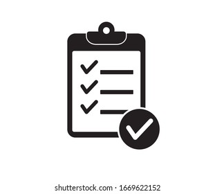 Checklist icon. Clipboard icon. Vector illustration