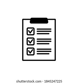 Icono de lista de verificación. Icono del portapapeles. Ilustración del vector