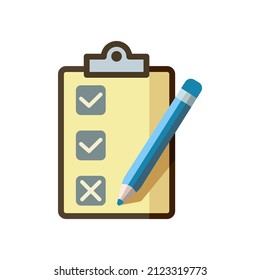 checklist icon of color style design vector template