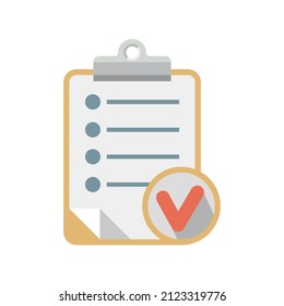 checklist icon of color style design vector template