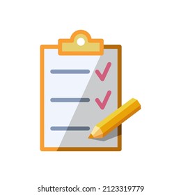 checklist icon of color style design vector template
