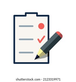 checklist icon of color style design vector template