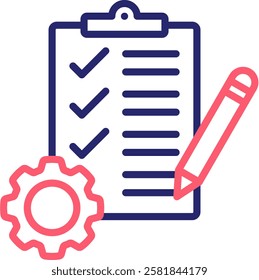 Checklist Icon Color Vector Illustration