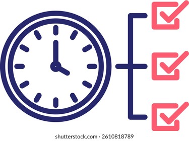 Checklist Icon Color Vector Illustration