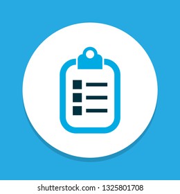 Checklist icon colored symbol. Premium quality isolated clipboard element in trendy style.