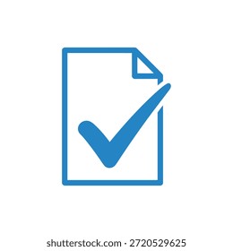 Ícone de lista de verificação conceito para tarefas aprovadas e concluídas sucesso símbolo de documento elemento gráfico elemento de projeto página de relatório de negócios vetor