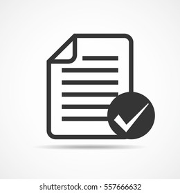 Checklist icon. Concept of quality control. Black checklist icon in flat design. Vector illustration.