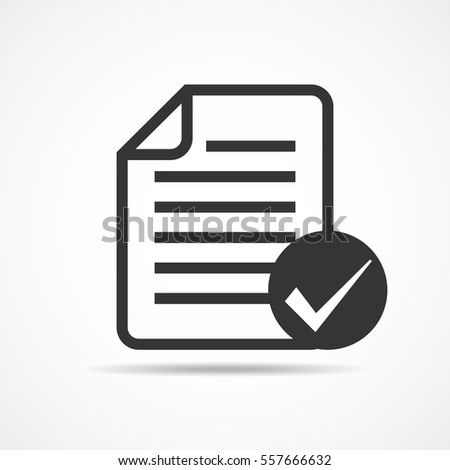 Checklist icon. Concept of quality control. Black checklist icon in flat design. Vector illustration.