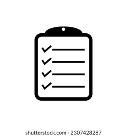 diseño de iconos de lista de verificación. signo y símbolo de documento para sitio web y aplicación.