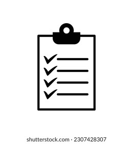 diseño de iconos de lista de verificación. signo y símbolo de documento para sitio web y aplicación.